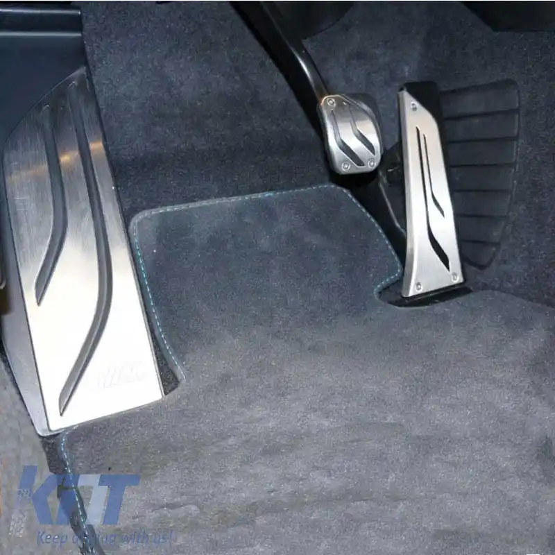 Pedal din aluminiu cu suport pentru picior, potrivit pentru BMW F20 11+, F22 14+, F30 11+, F32 13+ set automat 3 piese KPBM01-image-6297493