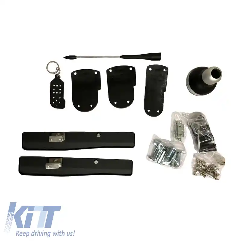 Pedale din aluminiu tip universal Type-R set 8 bucăți, culoare neagră-image-6297381