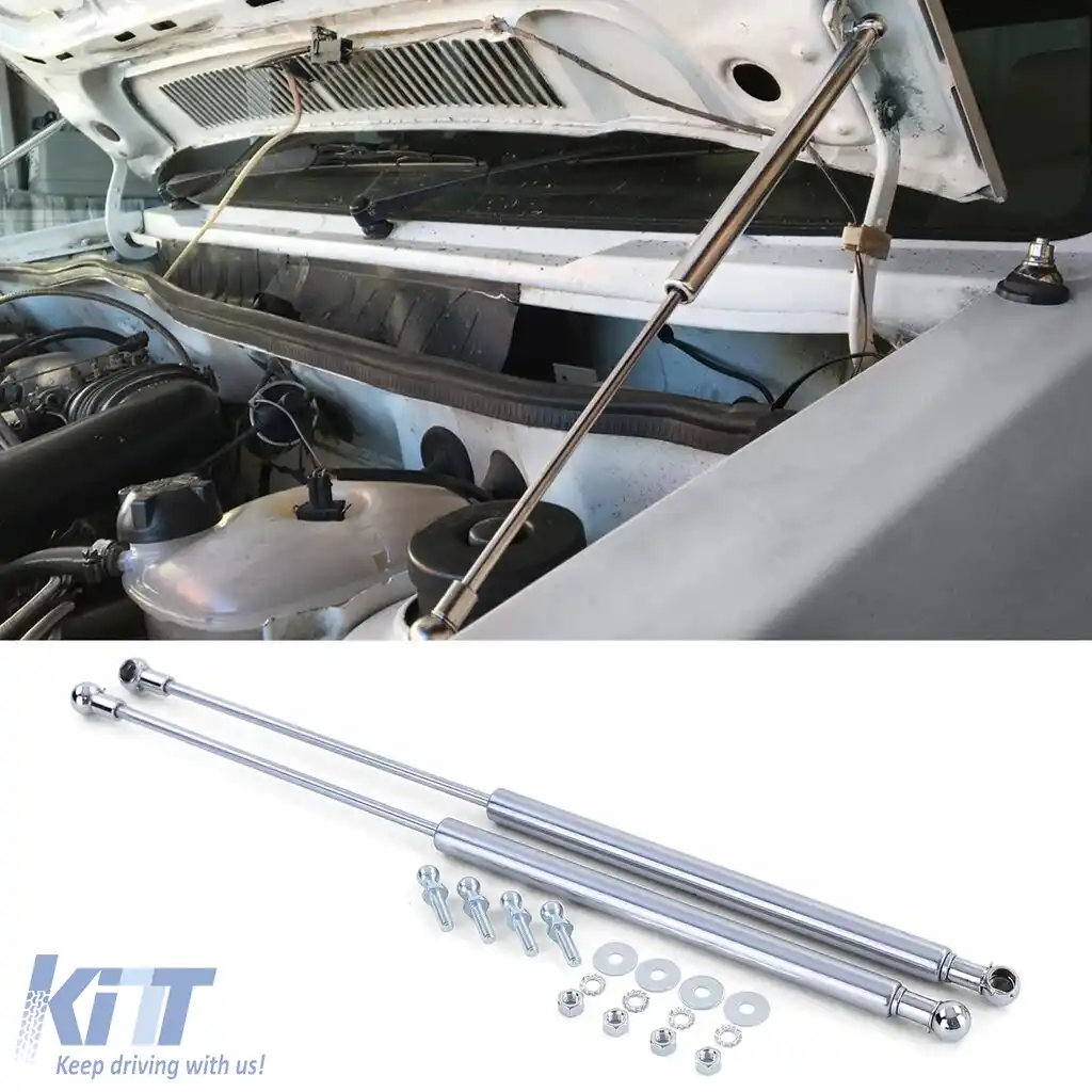 Pereche de amortizoare pentru ridicarea capotei cromate, potrivite pentru VW Golf 1 sedan cabriolet 74-93