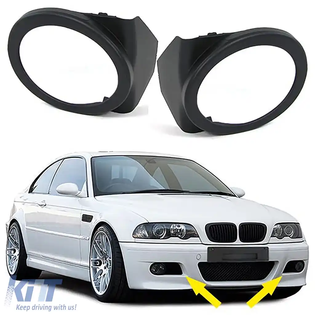 Pereche de capacuri pentru trimul farurilor de ceață, potrivită pentru BMW 3 SERIES E46 98-07