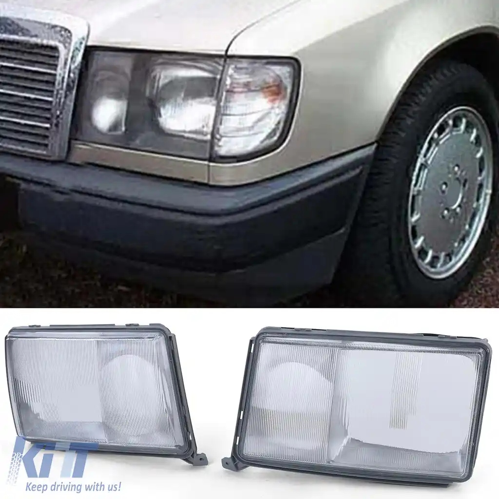 Pereche de difuzor pentru lentile de far stânga și dreapta, potrivită pentru Mercedes W124 89-93