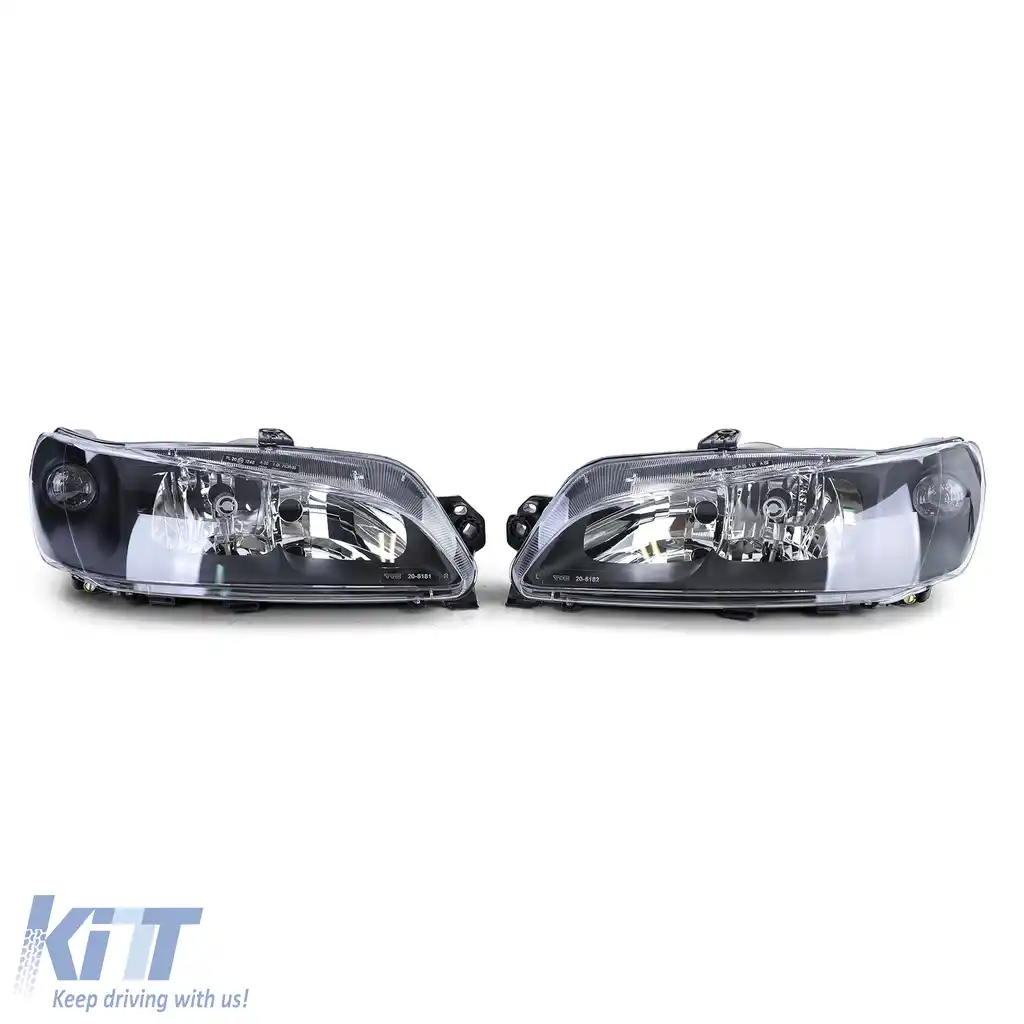 Pereche de faruri din sticlă clară negre, potrivite pentru Peugeot 306 din 97-image-6194541
