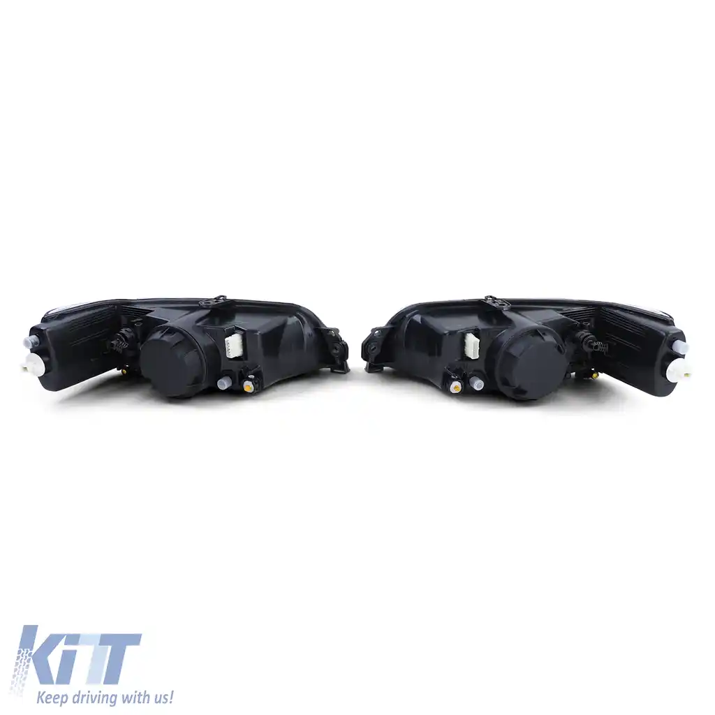 Pereche de faruri din sticlă clară negre, potrivite pentru Peugeot 306 din 97-image-6194542