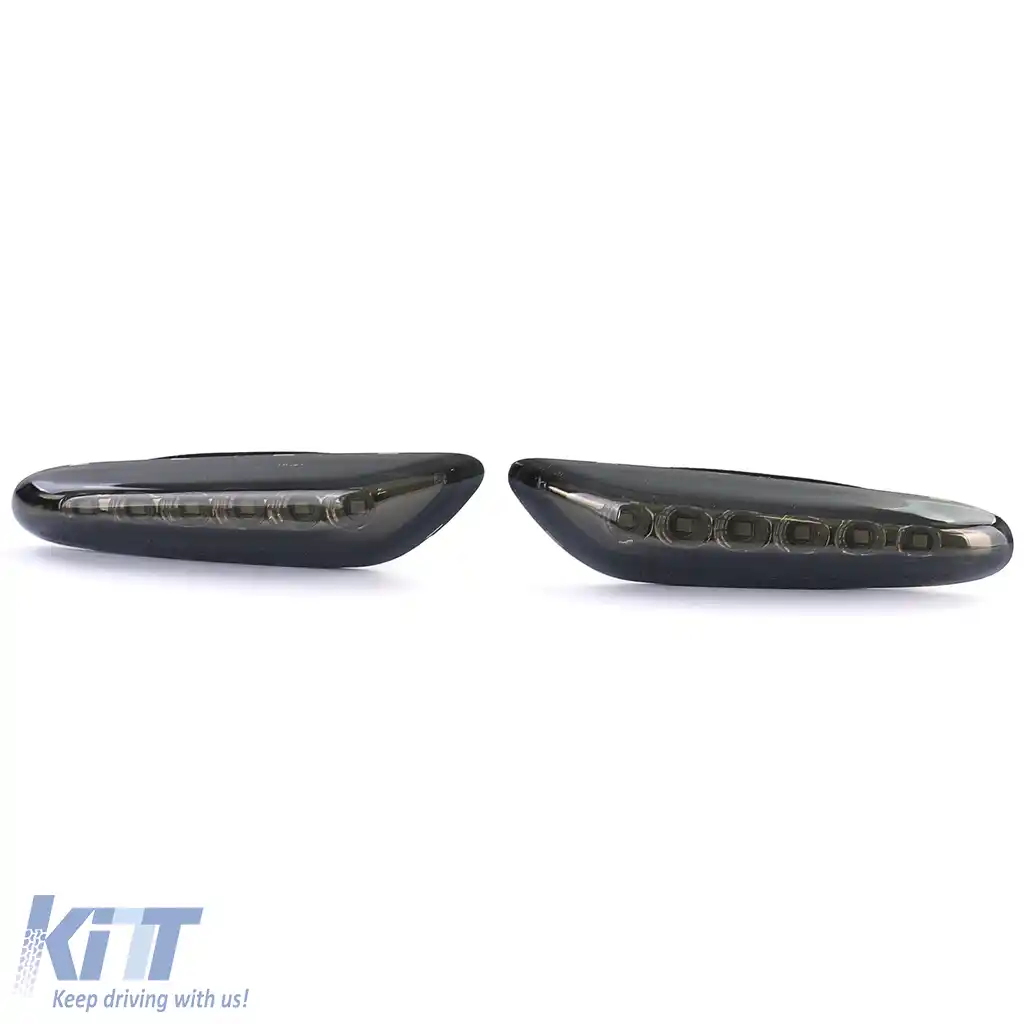Pereche de indicatoare laterale LED fumuriu negru, potrivite pentru BMW Seria 1 E81 E87 E82 E88 04-12-image-6196170