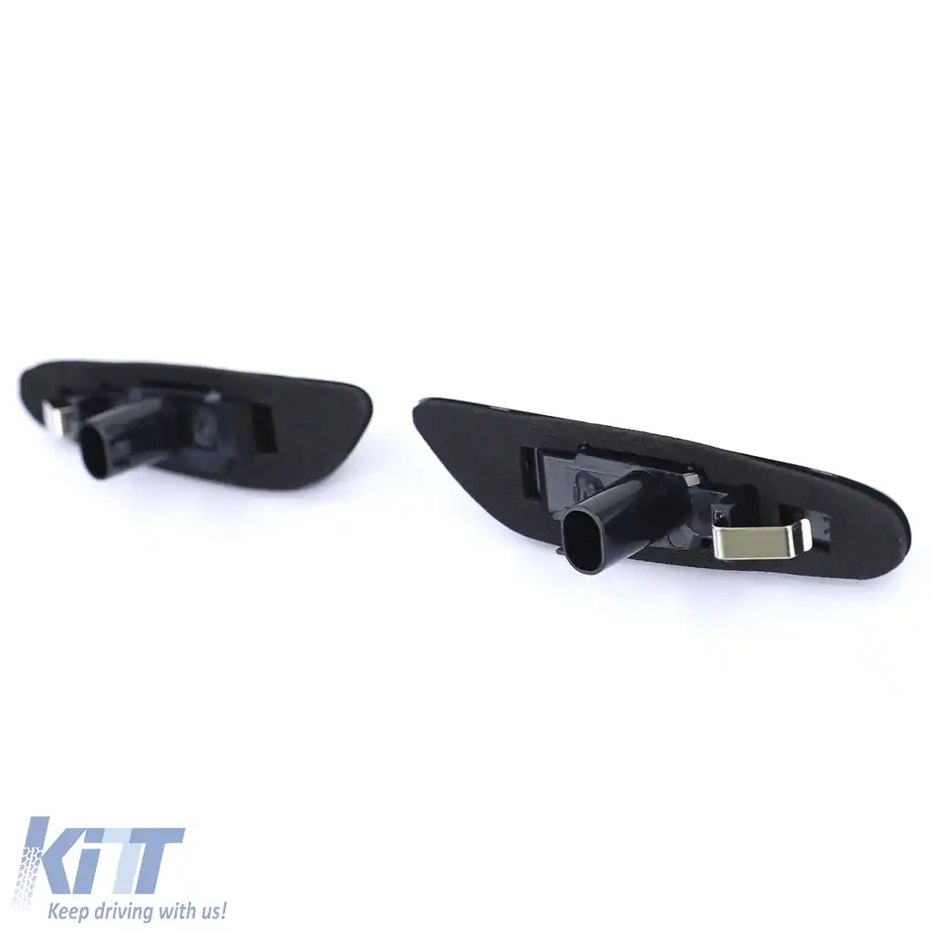 Pereche de indicatoare laterale LED fumuriu negru, potrivite pentru BMW Seria 1 E81 E87 E82 E88 04-12-image-6196174