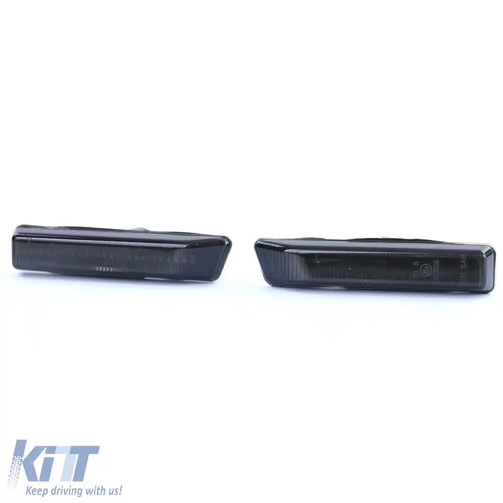 Pereche de indicatoare laterale LED fumuriu negru, potrivite pentru BMW Seria 3 E36 96-00 X5 E53 00-07-image-6328580