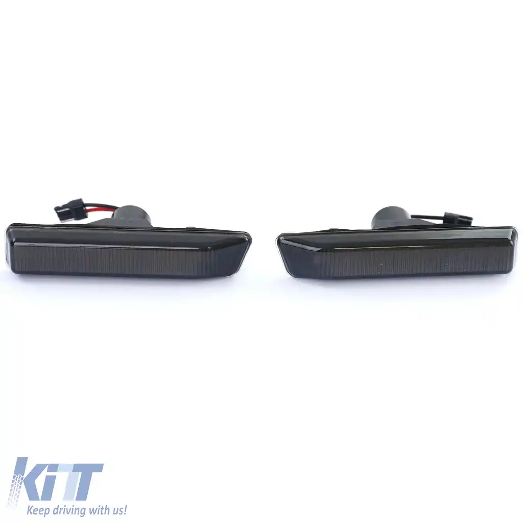 Pereche de indicatoare laterale LED fumuriu negru, potrivite pentru BMW Seria 3 E36 96-00 X5 E53 00-07-image-6328581