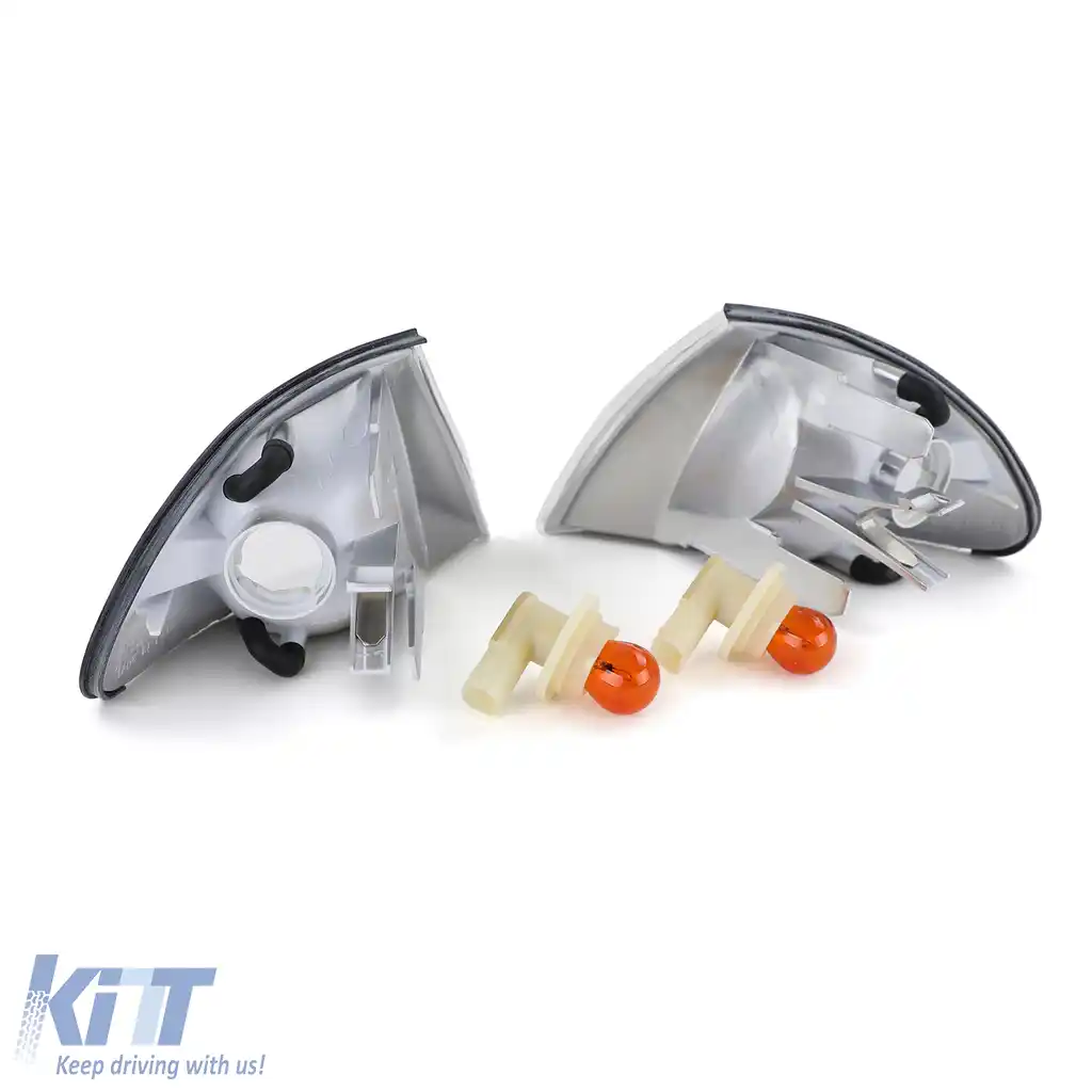 Pereche de semnalizatoare albe dreapta stânga, potrivită pentru BMW Seria 3 E46 Sedan Touring 98-01-image-6190860
