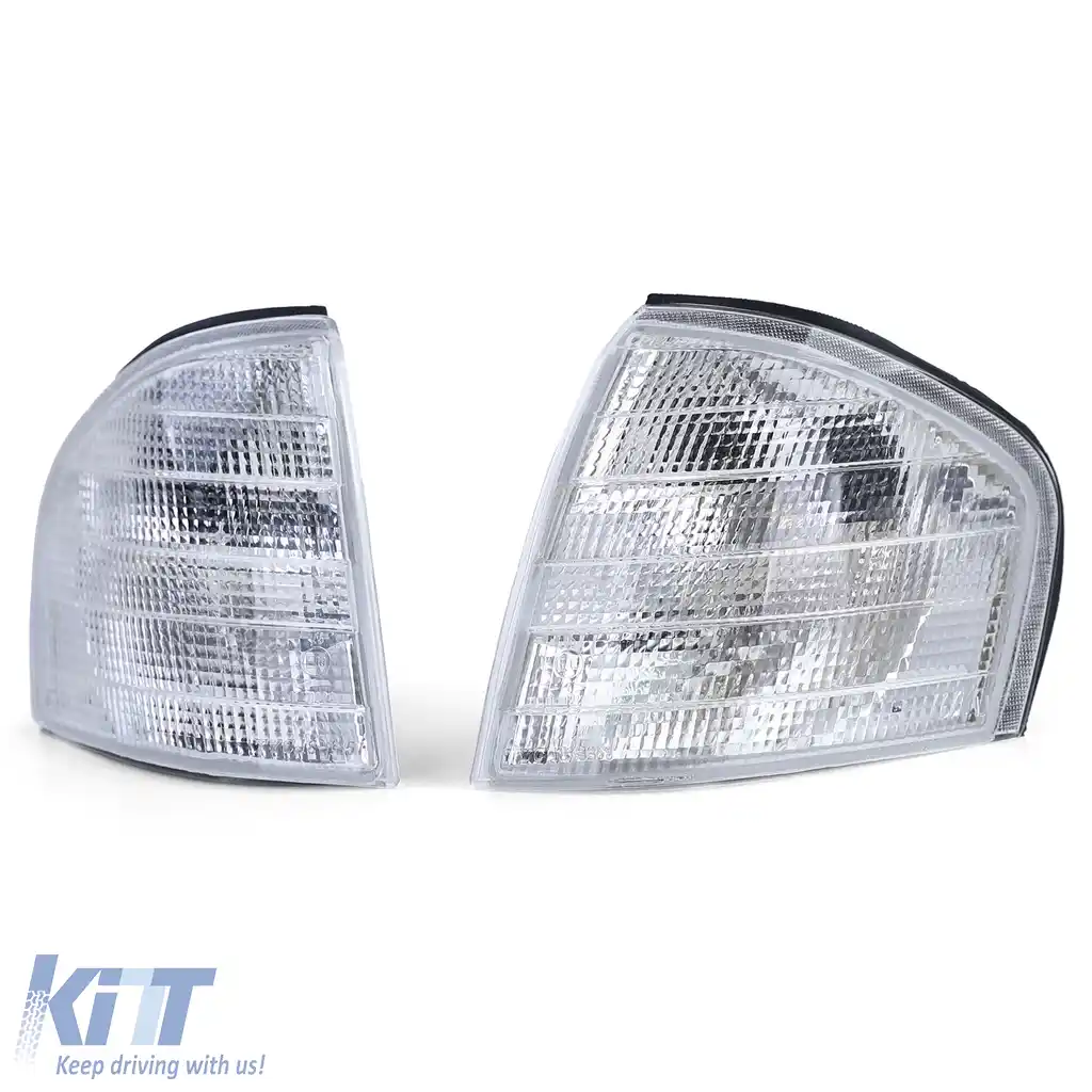 Pereche de semnalizatoare albe, potrivită pentru Mercedes C-Class W202 93-00-image-6198593