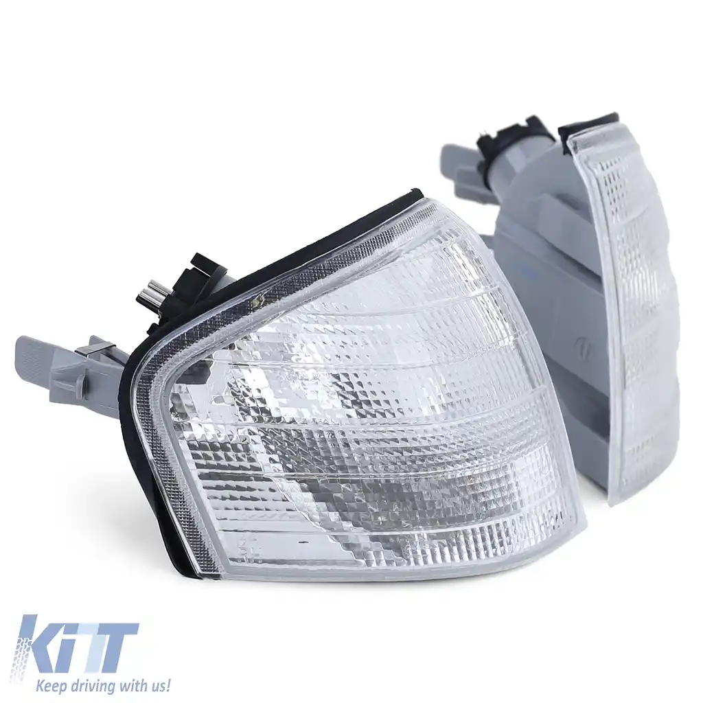 Pereche de semnalizatoare albe, potrivită pentru Mercedes C-Class W202 93-00-image-6198595