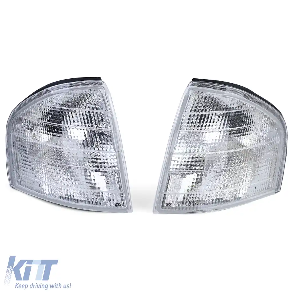 Pereche de semnalizatoare albe, potrivită pentru Mercedes C-Class W202 93-00-image-6198596