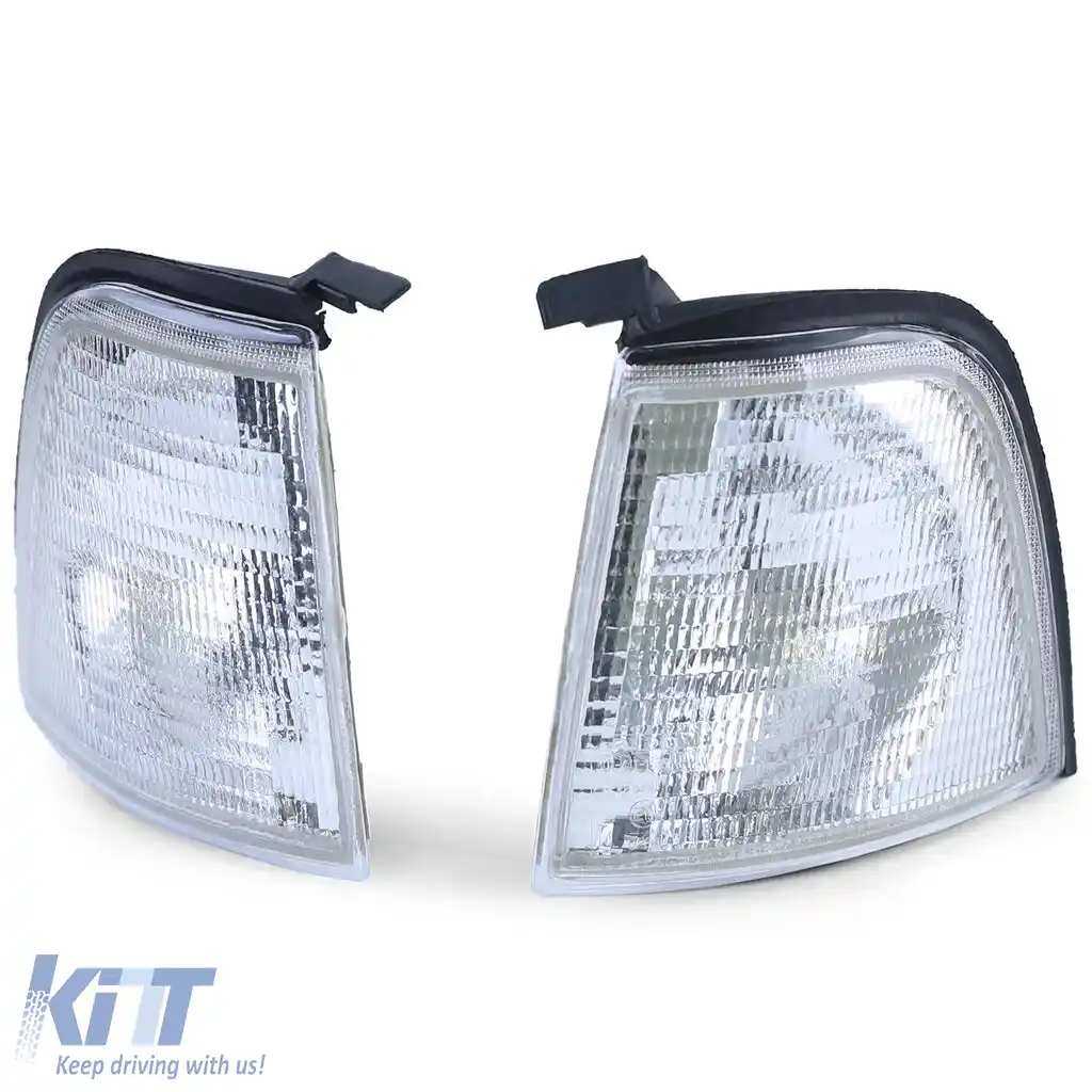 Pereche de semnalizatoare albe stânga dreapta, potrivită pentru Audi 80 B3 + B4 sedan 86-94-image-6190721