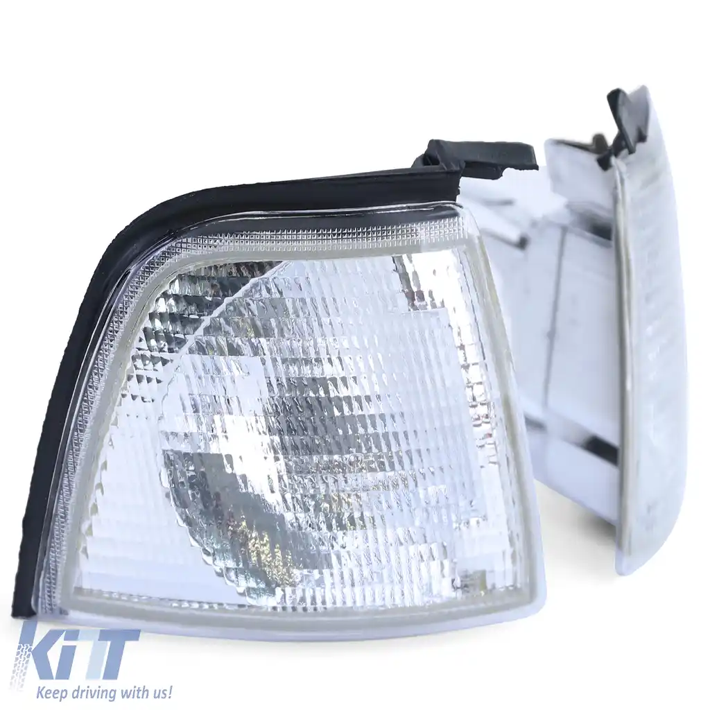 Pereche de semnalizatoare albe stânga dreapta, potrivită pentru Audi 80 B3 + B4 sedan 86-94-image-6190722