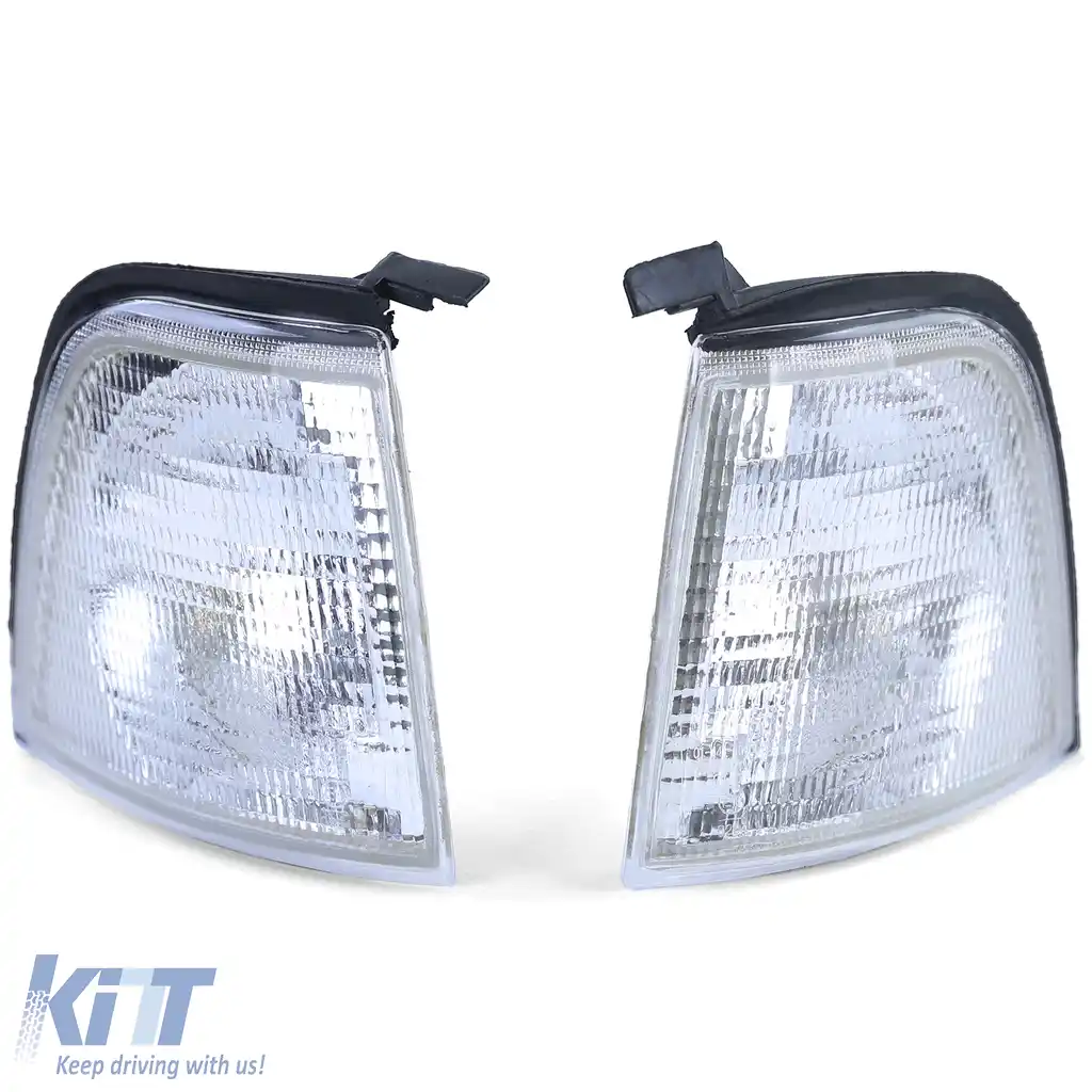 Pereche de semnalizatoare albe stânga dreapta, potrivită pentru Audi 80 B3 + B4 sedan 86-94-image-6190724