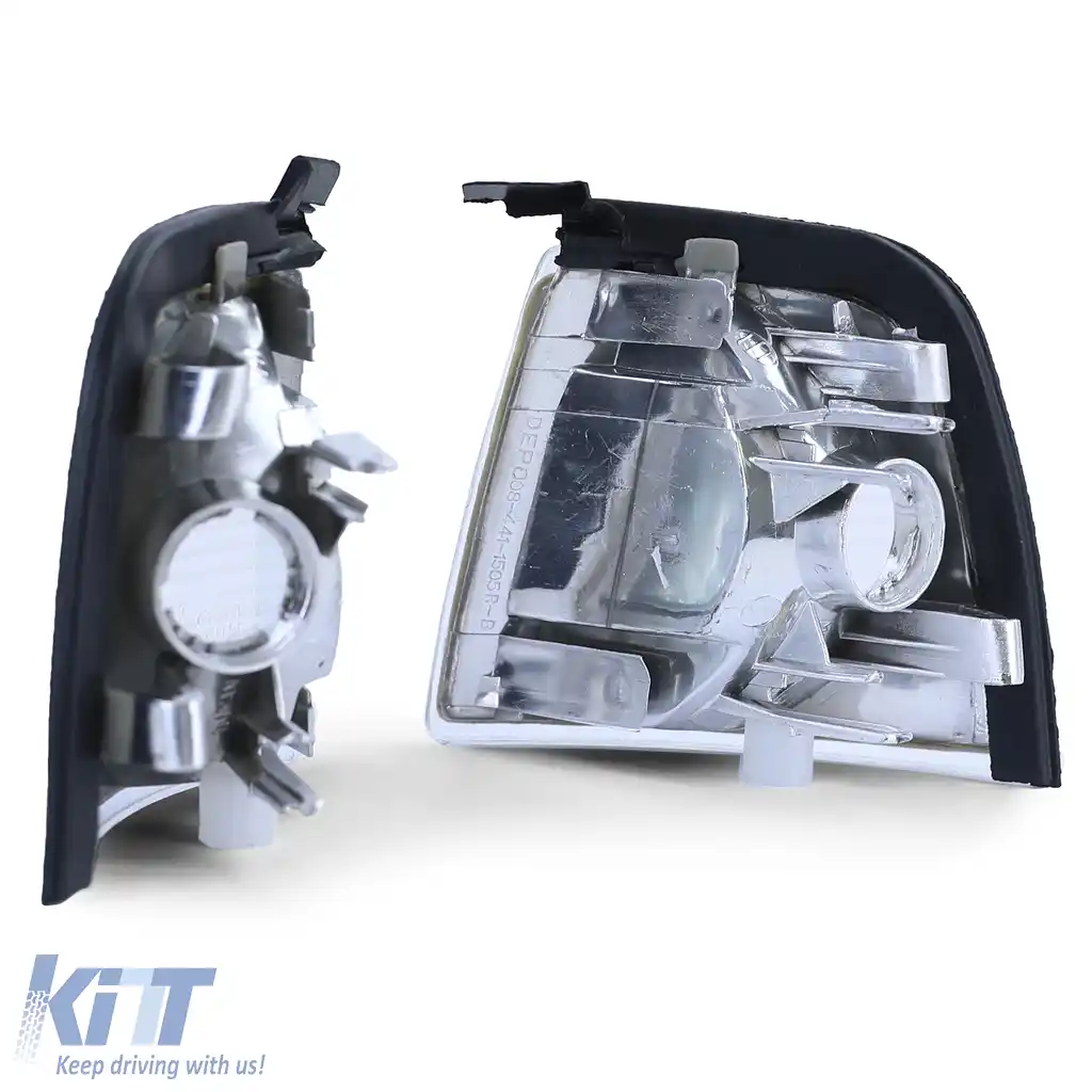 Pereche de semnalizatoare albe stânga dreapta, potrivită pentru Audi 80 B3 + B4 sedan 86-94-image-6190726