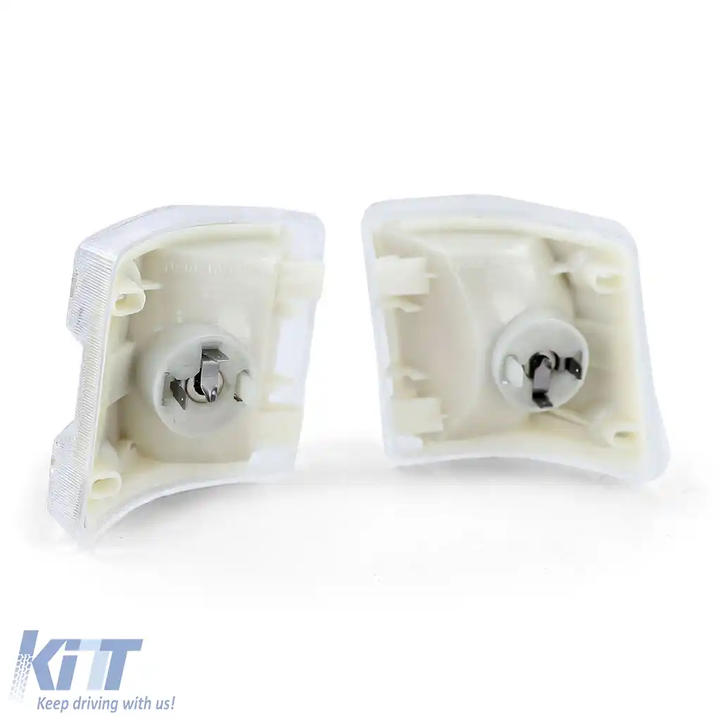 Pereche de semnalizatoare albe stânga dreapta pentru VW T3 Bus Panel Van Transporter Pickup 79-92-image-6194272