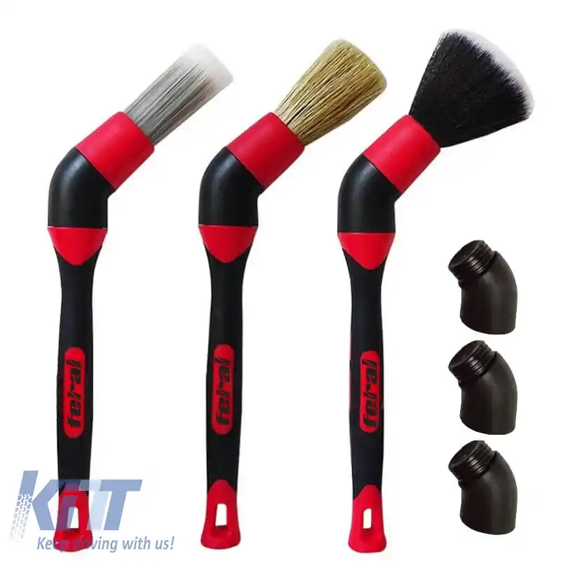 Perie de Detailing Roșie Set Pro Feral 3 Piese-image-6320847