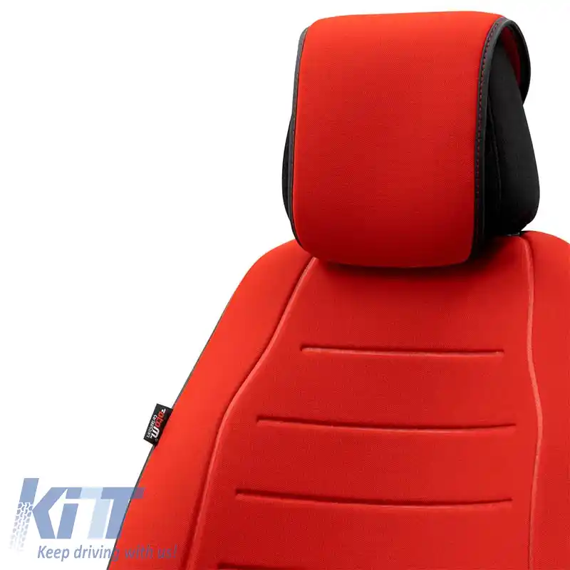 Perna de șezut potrivită pentru Otom Active Line Fabric Lacoste Embossed Red ACTL-104 1 bucată-image-6305139
