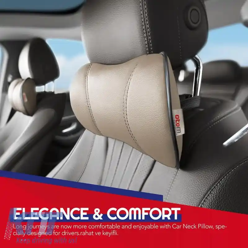 Perna pentru gât auto Pad din piele bej Otom NPW-104 1 bucată-image-6311506