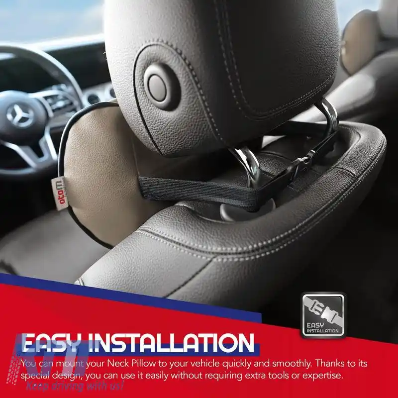 Perna pentru gât auto Pad din piele bej Otom NPW-104 1 bucată-image-6311507