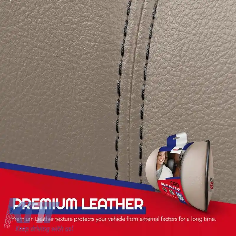 Perna pentru gât auto Pad din piele bej Otom NPW-104 1 bucată-image-6311508