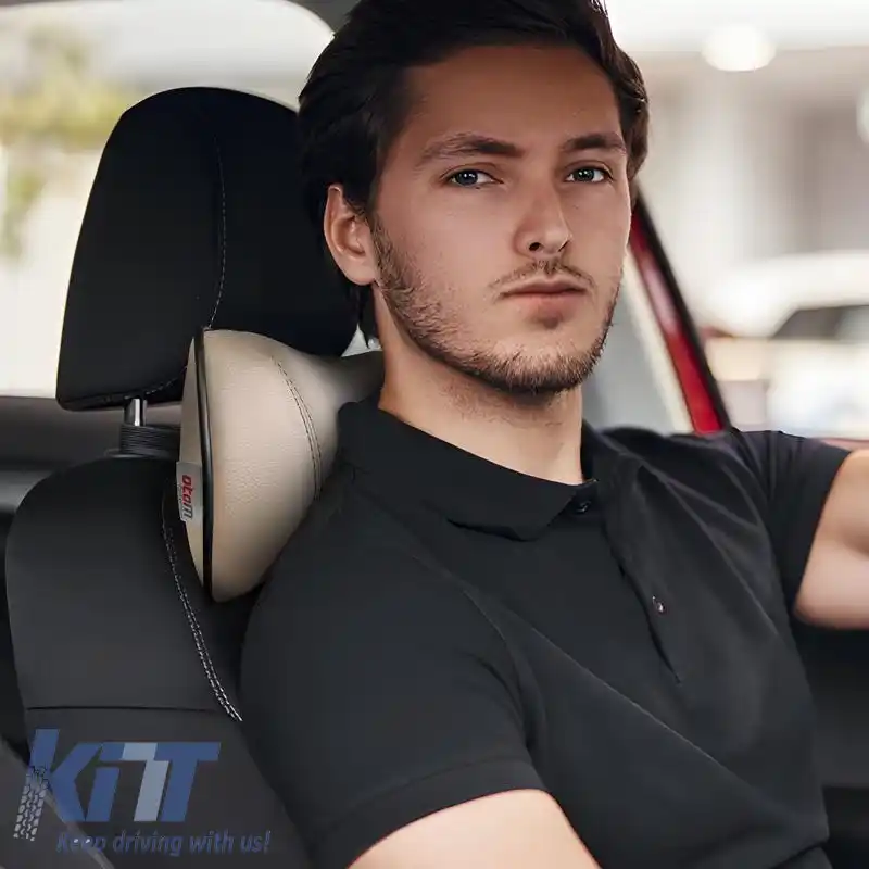 Perna pentru gât auto Pad din piele bej Otom NPW-104 1 bucată-image-6312375
