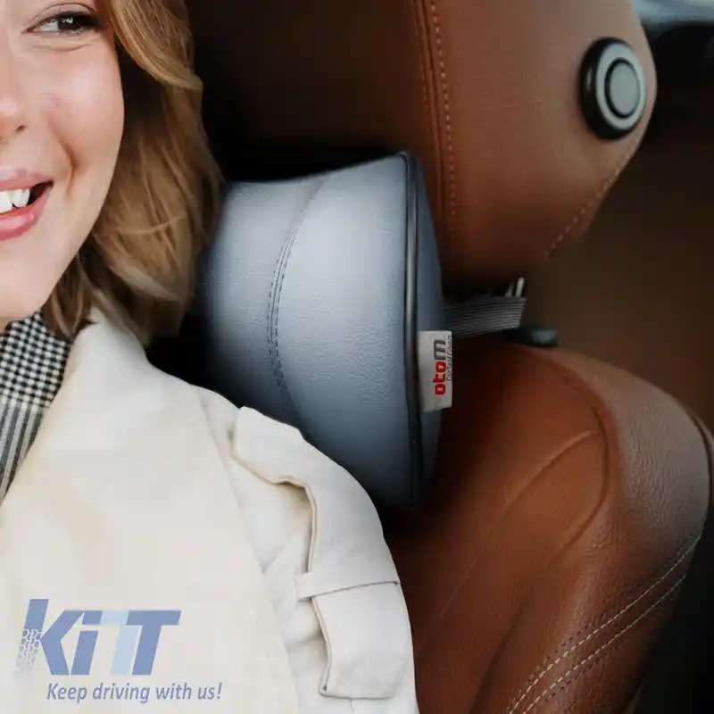 Perna pentru gât auto Pad din piele gri închis Otom NPW-103 1 bucată-image-6311515