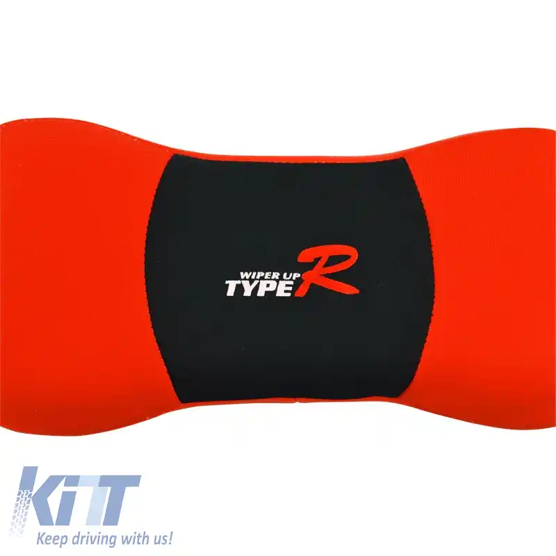Perna pentru gât Tip-R potrivită pentru scaun auto Roșu / Negru 34x16x7cm 1 bucată-image-6305077