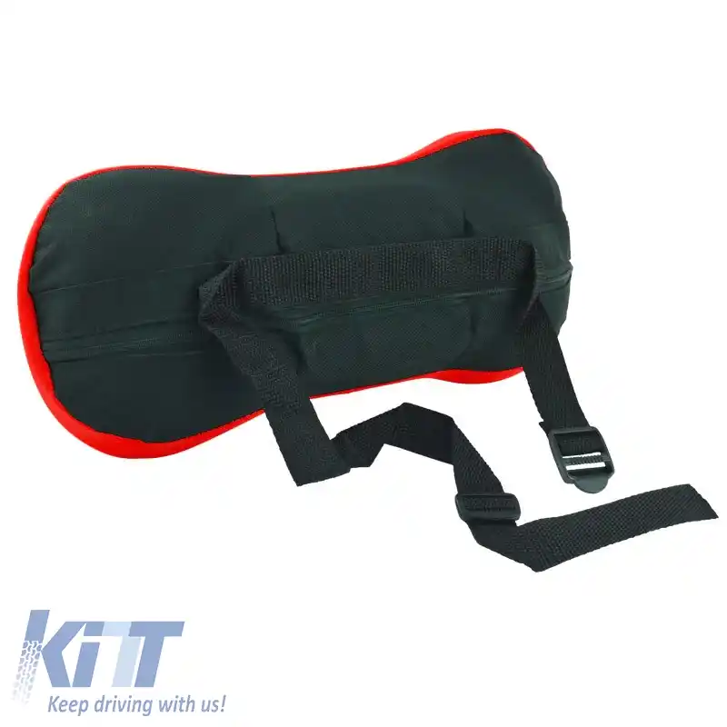 Perna pentru gât Tip-R potrivită pentru scaun auto Roșu / Negru 34x16x7cm 1 bucată-image-6305080