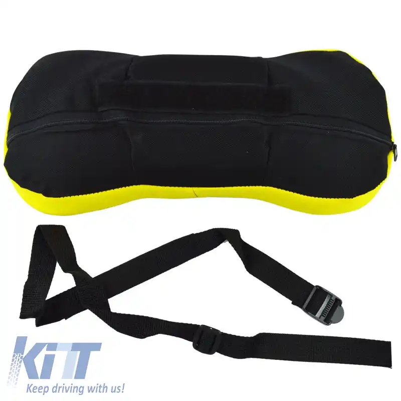 Perna pentru gât Tip-R potrivită pentru scaun auto Galben / Negru 34x16x7cm 1 bucată-image-6305094