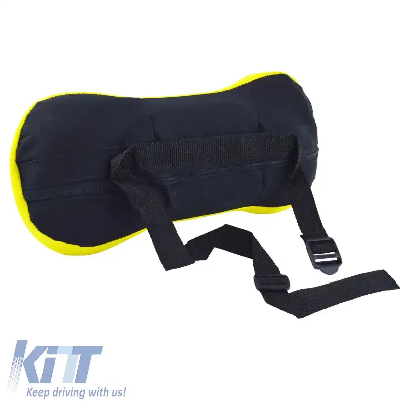 Perna pentru gât Tip-R potrivită pentru scaun auto Galben / Negru 34x16x7cm 1 bucată-image-6305095