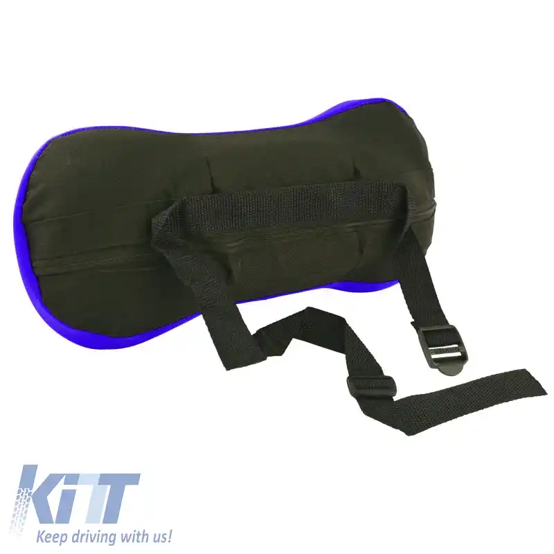Perna pentru gât Type-R potrivită pentru scaun auto Albastru / Negru 34x16x7cm 1 bucată-image-6305088