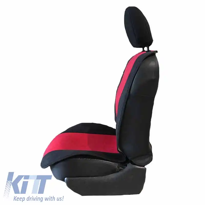 Pernele frontale pentru scaune Alcadara Negru-Roșu Super Fresh 2 Piese-image-6295383