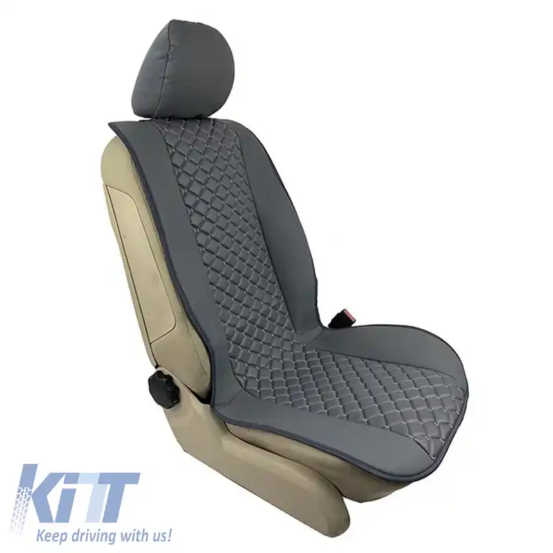 Pernele frontale pentru scaune PU Gri Regal 2 bucăți-image-6292577