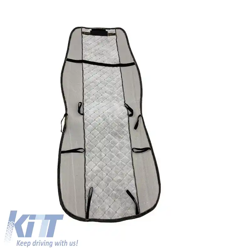 Pernele frontale pentru scaune PU Gri Regal 2 bucăți-image-6292579