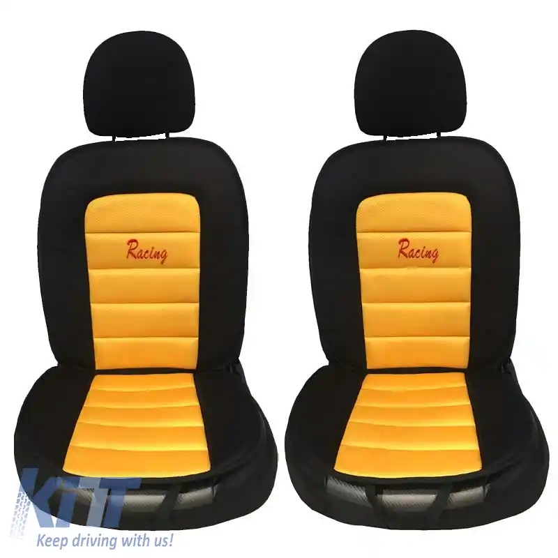 Pernele frontale pentru scaune Racing Negru/Galben 5 buc.-image-6296079