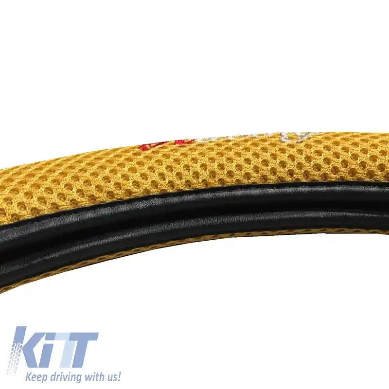 Pernele frontale pentru scaune Racing Negru/Galben 5 buc.-image-6296085