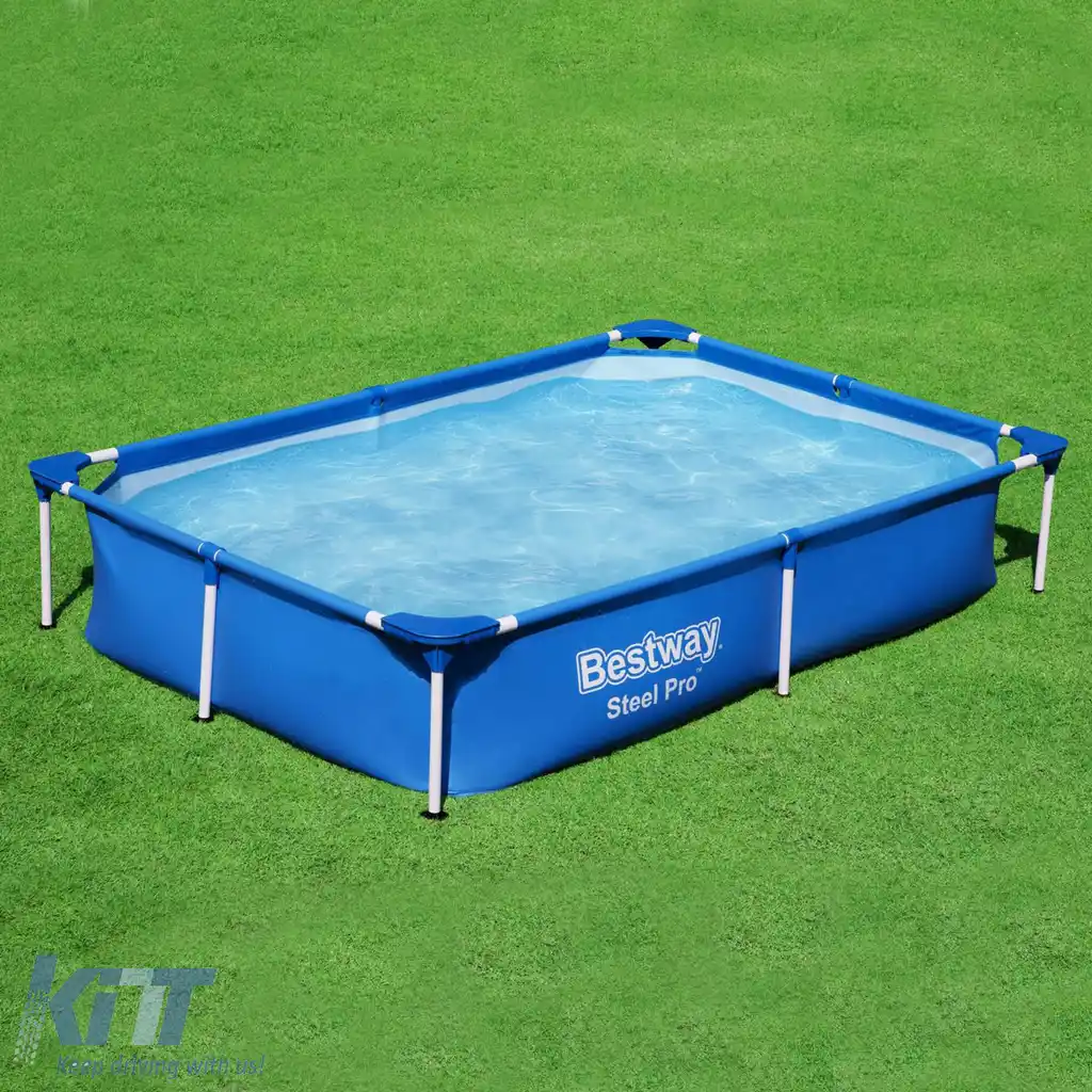 Piscină rectangulară BESTWAY Steel Pro Frame cu filtrul + pompă 221x150x43cm-image-6192629
