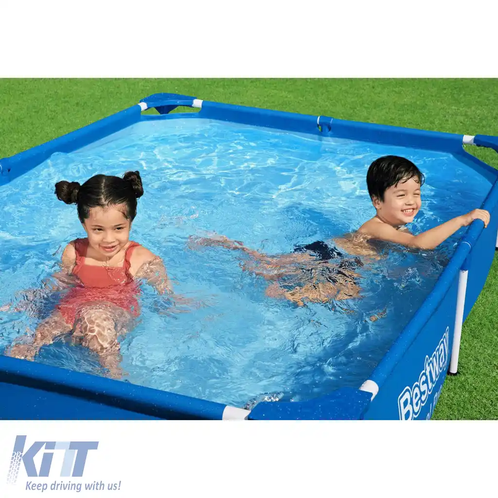 Piscină rectangulară BESTWAY Steel Pro Frame cu filtru + pompă 221x150x43cm-image-6197151