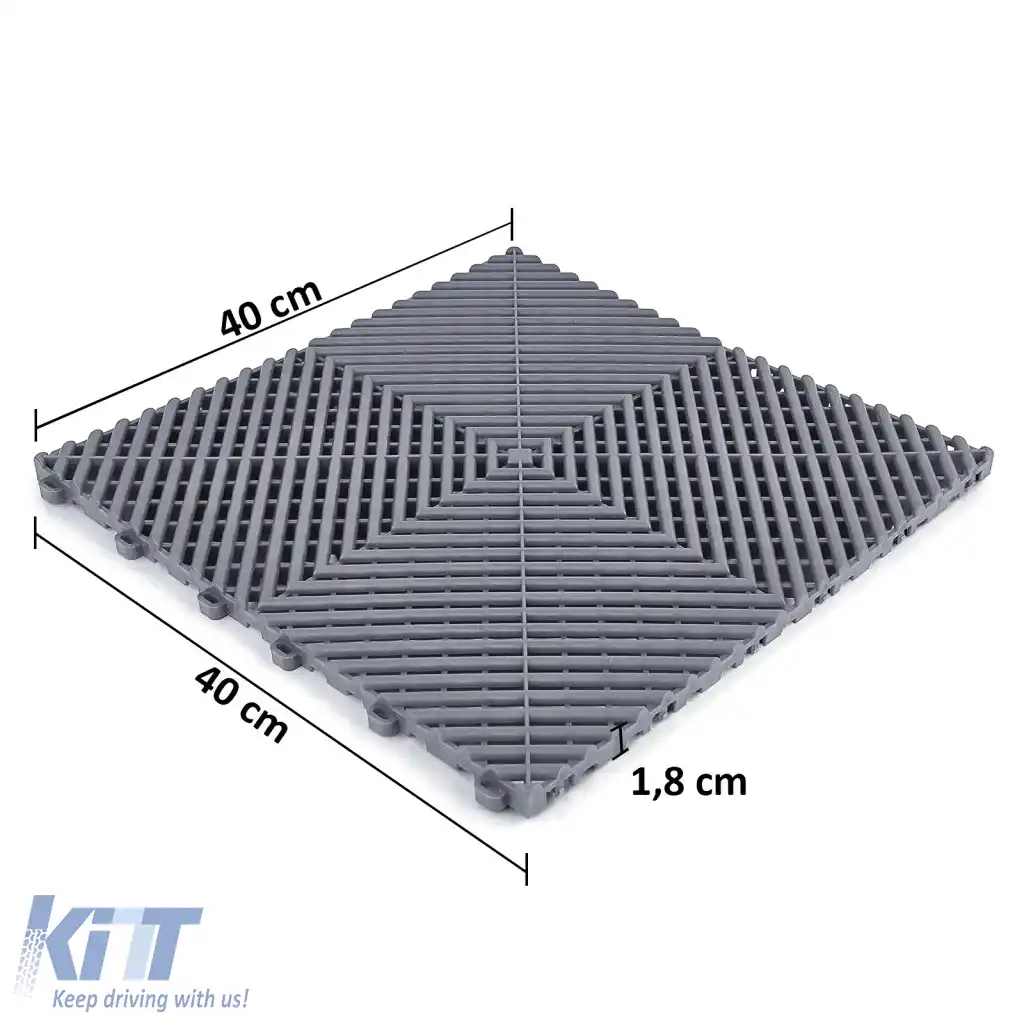 Placă de pardoseală RAMROXX Performance pentru garaj, gri, 40x40cm, 6 bucăți, 0.96mp-image-6326686
