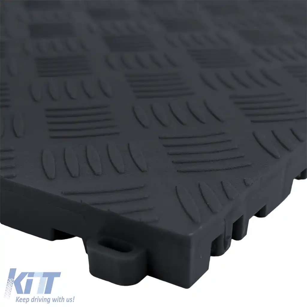 Placă de podea din cauciuc RAMROXX Performance, pentru garaj, neagră, 40x40cm-image-6276701