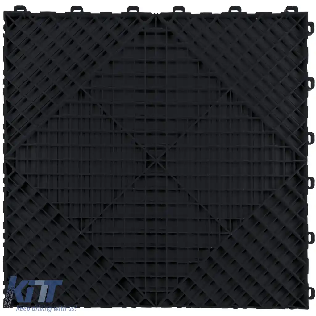 Placă de podea din cauciuc RAMROXX Performance, pentru garaj, neagră, 40x40cm-image-6276703