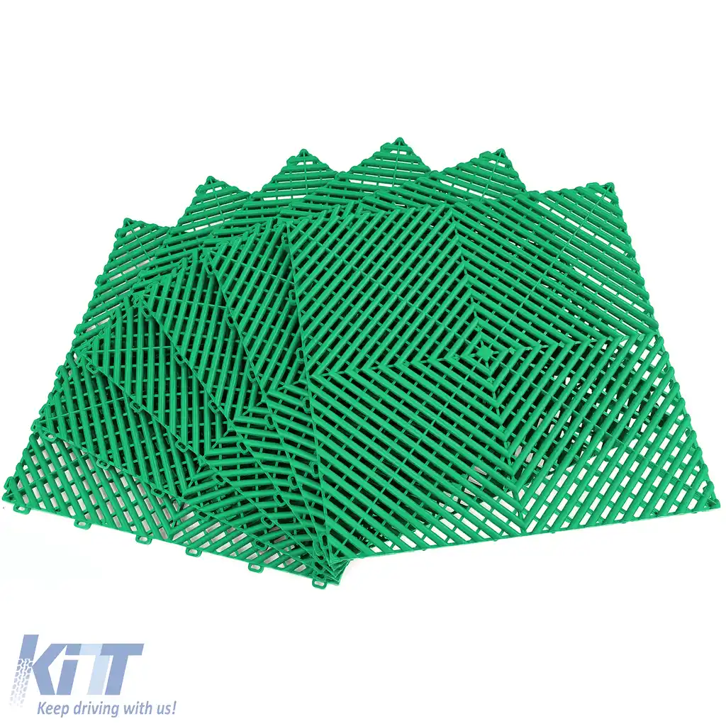 Placă de podea RAMROXX Performance pentru garaj Verde 40x40cm 6 bucăți 0.96mp