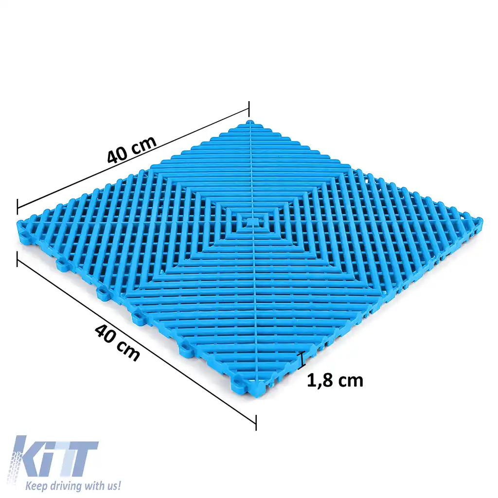 Placă de podea RAMROXX Performance pentru garaj, albastru deschis, 40x40cm-image-6208492