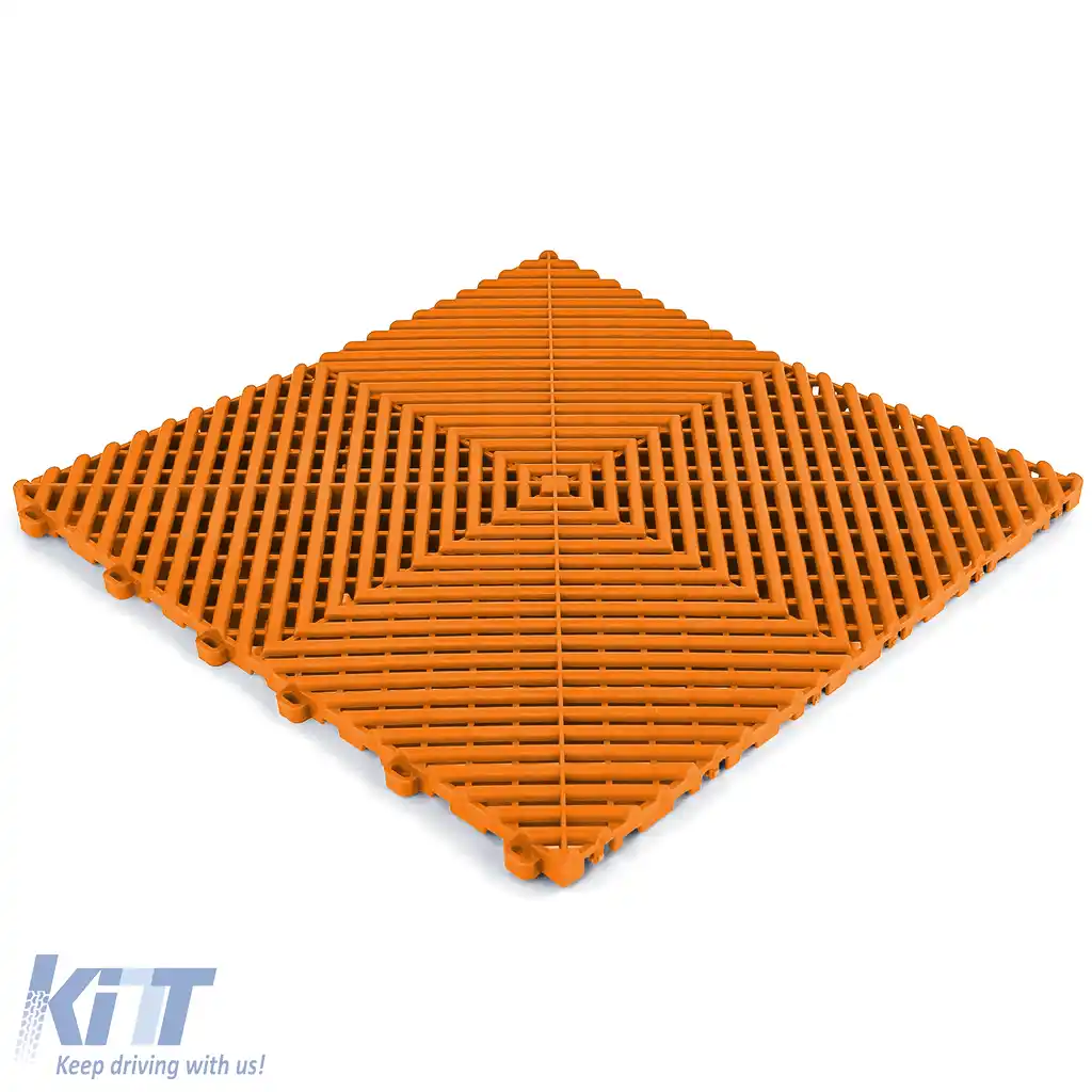 Placă de podea RAMROXX Performance pentru garaj, culoare portocalie, 40x40cm