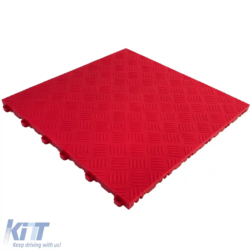 Placă de verificare a performanței RAMROXX, placă de podea pentru garaj, podea roșie 40x40cm