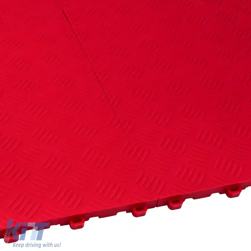 Placă de verificare a performanței RAMROXX, placă de podea pentru garaj, podea roșie 40x40cm-image-6276681