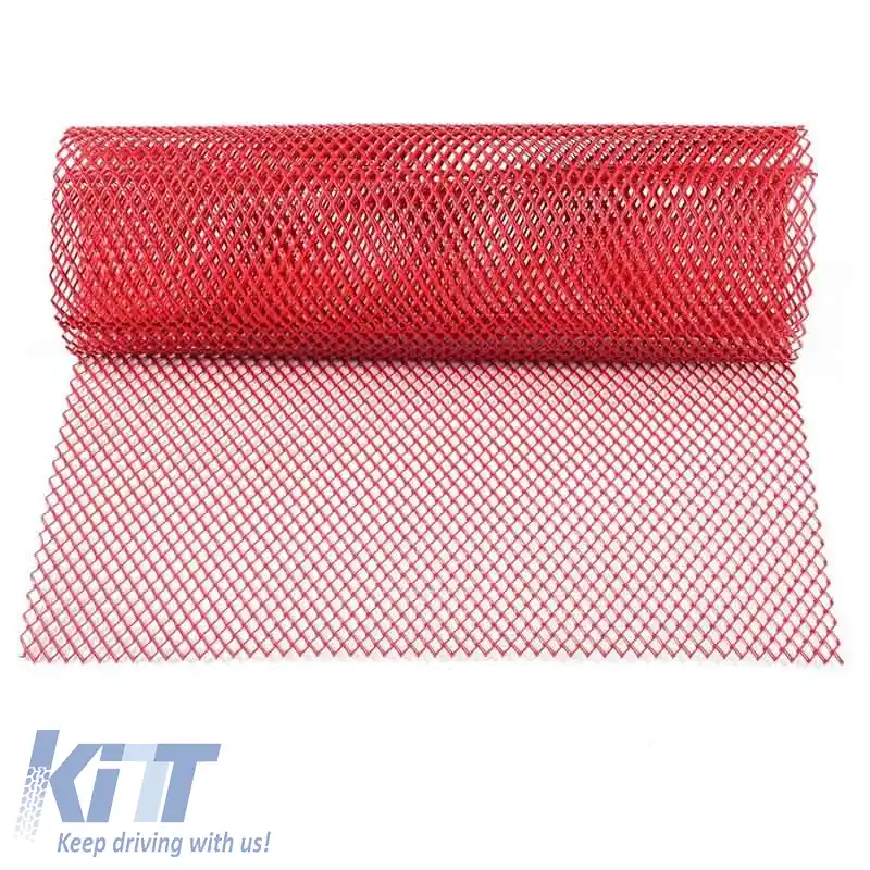 Plasă de Bumper Universal din Aluminiu 120x20cm Roșie 1 Buc-image-6308018