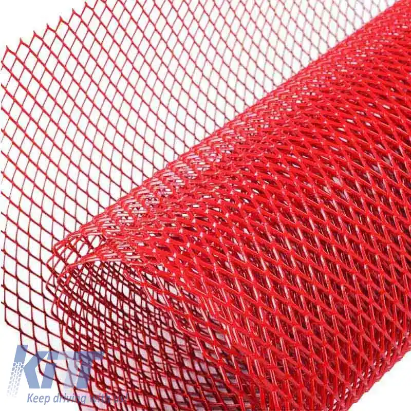 Plasă de Bumper Universal din Aluminiu 120x20cm Roșie 1 Buc-image-6308019