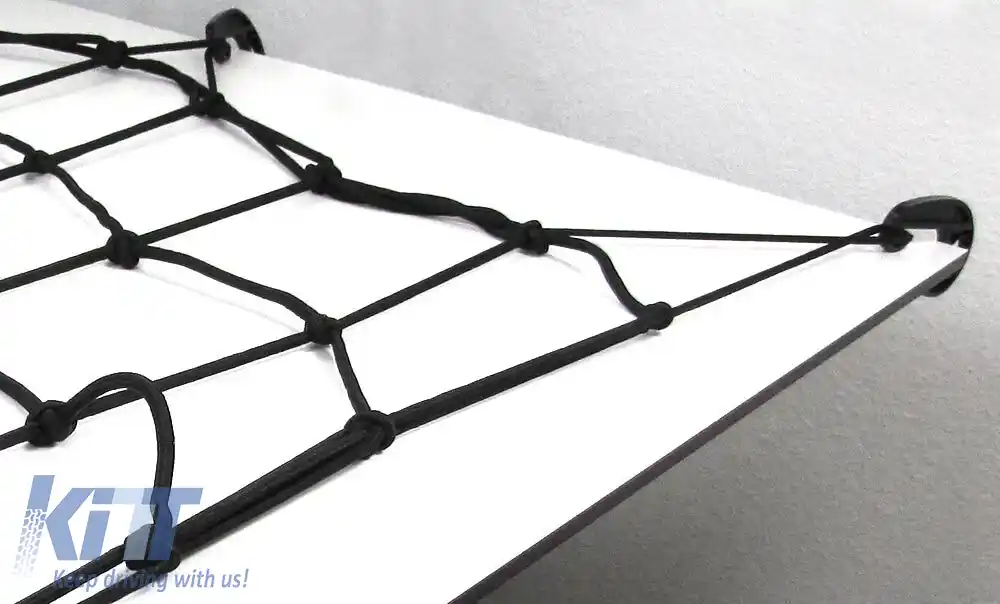 Plasă de compartimentare a bagajelor pentru portbagaj elastică cu 10 cârlige neagră 120x150cm universală-image-6200767